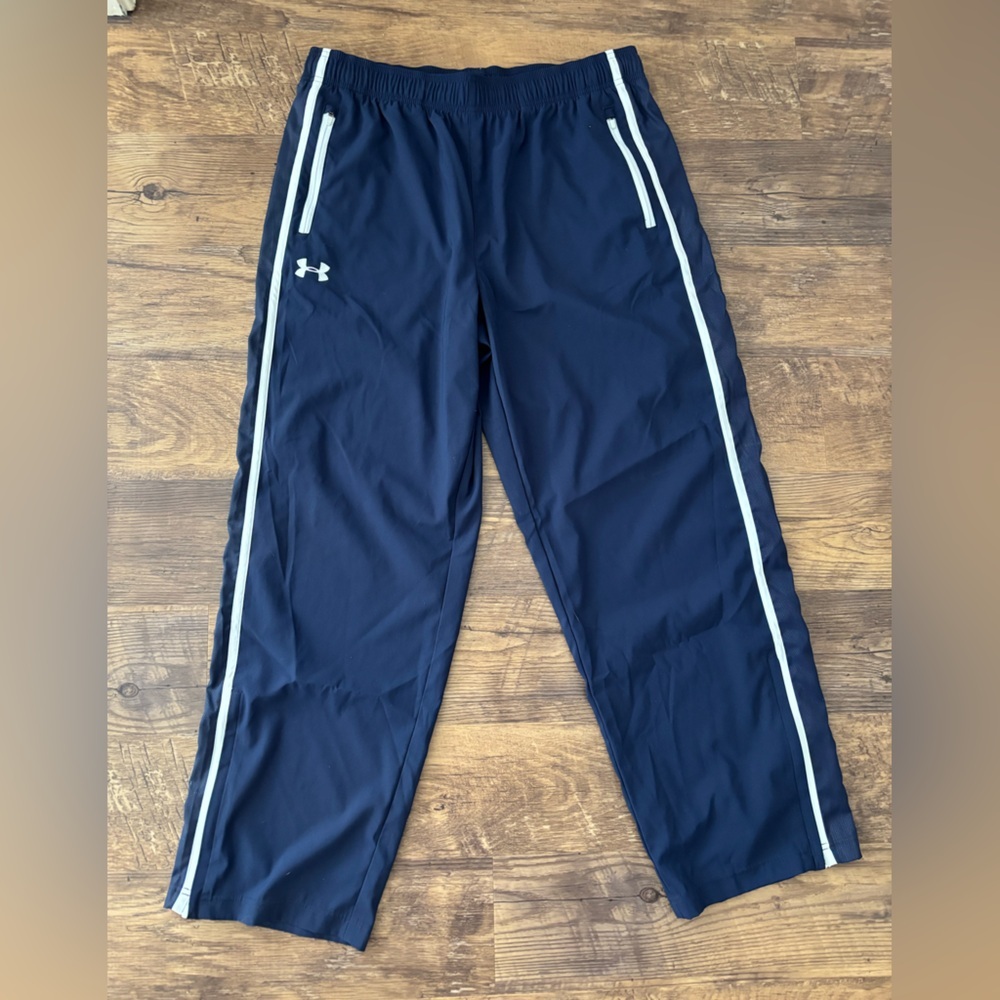 Men's UA Loose Fit Pants Navy and White | Size XL